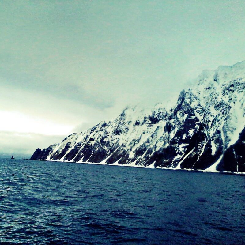 leaving Unalaska on a fishing boat